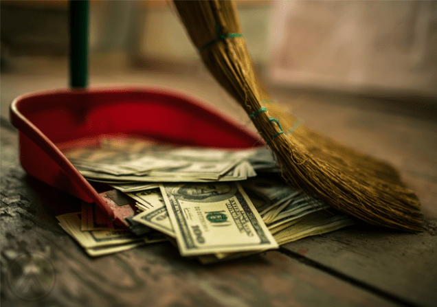 broom-sweeping-money-cash-into-dust-pan